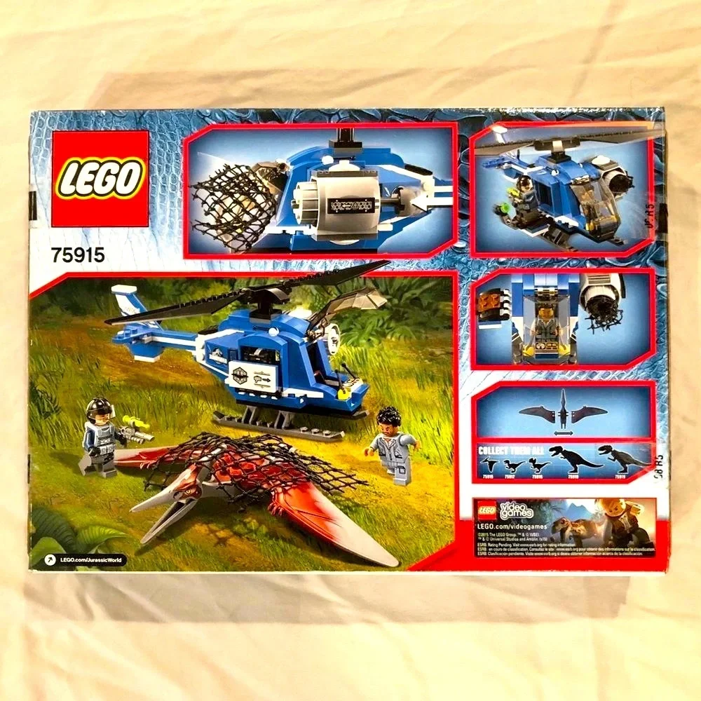 New Legos 75915 Jurassic World Pteranodon Capture Dinosaurs Helicopter Park ACU